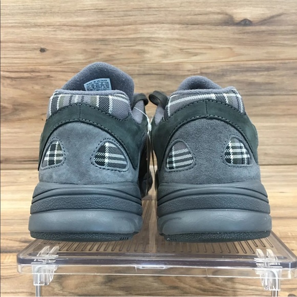 <SOLD>Adidas Mens Yung-1 Orange Plaid Sneaker - Picture 3 of 5